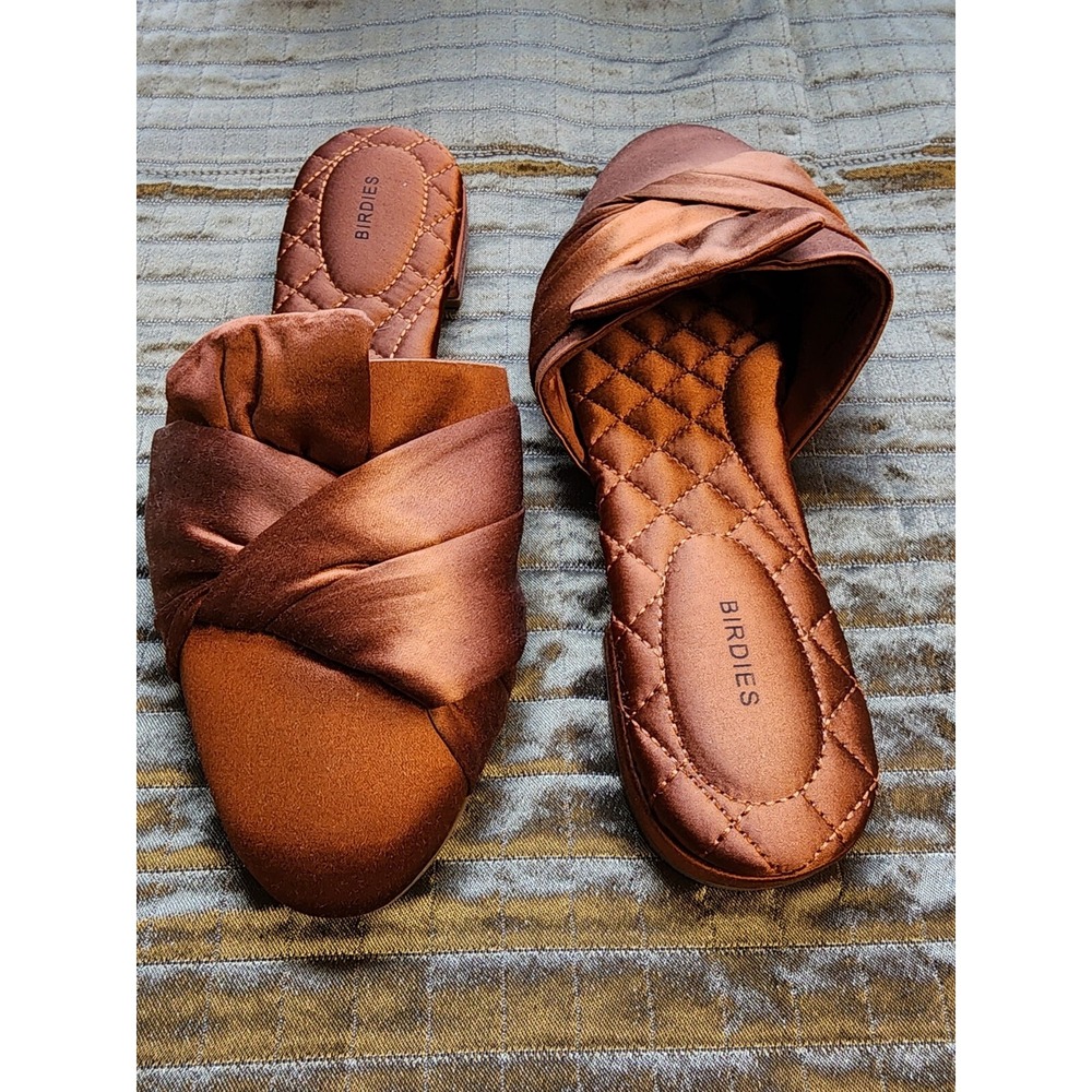 Birdies 6 NEW! Songbird Copper Satin Mule Slides